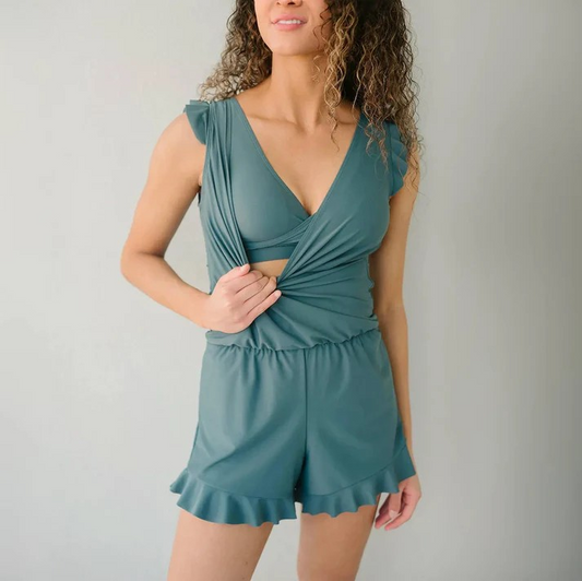 Built-In Bra Swim Romper