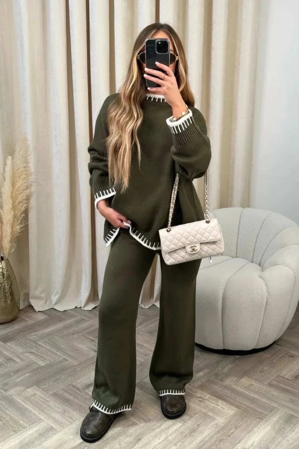 Ladies Two-piece Winter Lounge Set